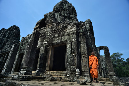 Angkor monkのeditorial素材