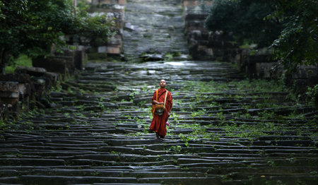 Angkor monkのeditorial素材