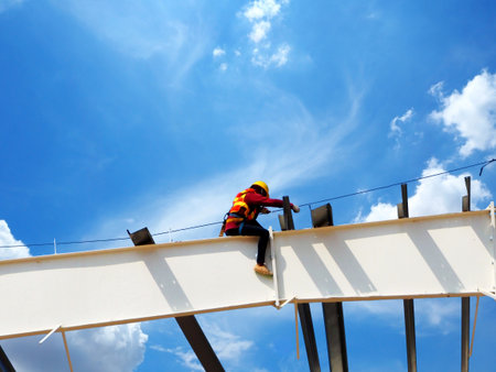 Man Working on the Working at height