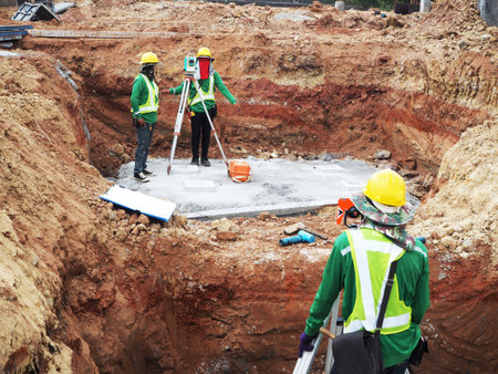 personal survey at construction work