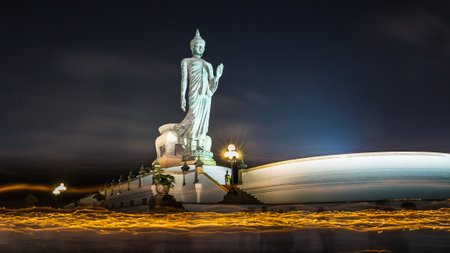 Makha Bucha Day at Phutthamonthon , Nakhon Pathomの写真素材