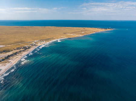 top view of the cape and the sea in the Crimea.の写真素材