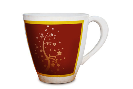 a Cup of coffee with tree patternの写真素材