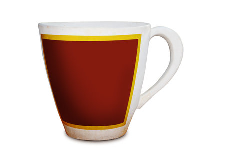 A cup of coffee isolated blank Logo の写真素材