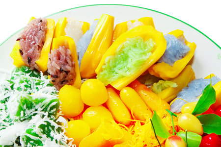 Loukchub Thai dessert remix, glutinous rice in jackfruit, Thong Yhod の写真素材