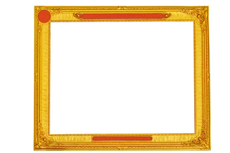 Modern antique gold frame の写真素材