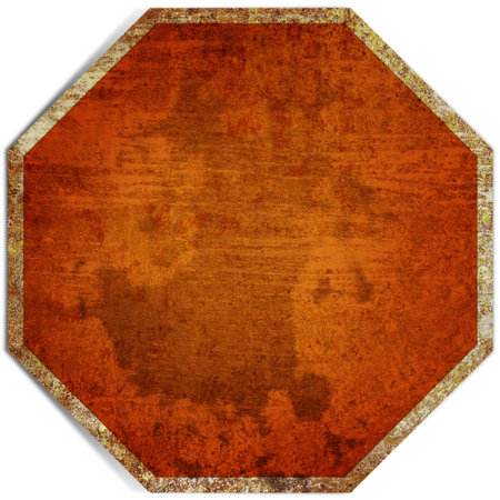 grunge retro vintage rusty old paper traffic sign の写真素材