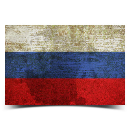 grunge retro vintage rusty old Russia flagの写真素材