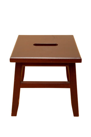 Classic wooden chair isolated の写真素材