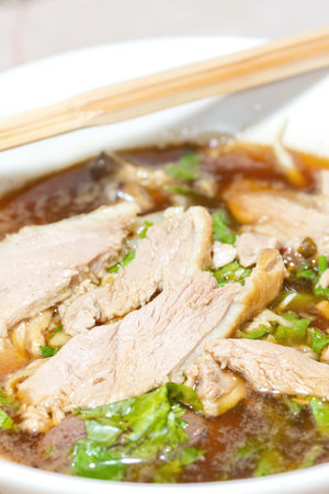 Thai food noodle with Pot-stewed duck