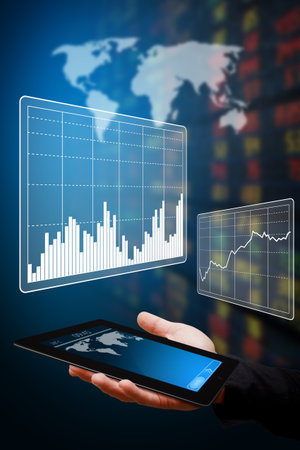 Smart hand hold tablet computer and graph report