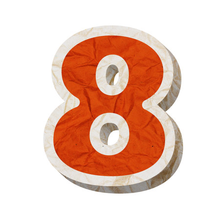 paper number eightの写真素材