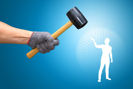 Hammer smashの写真素材