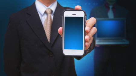 Smart phone communication technology conceptの写真素材