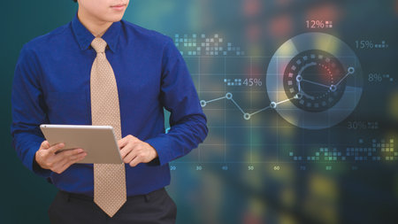 Business growth background conceptの写真素材