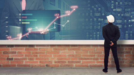 Business growth background conceptの写真素材