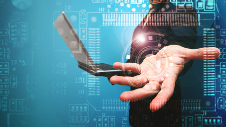 Technology electric background conceptの写真素材