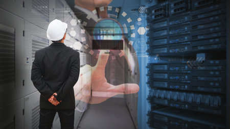 Networking computing service conceptの写真素材