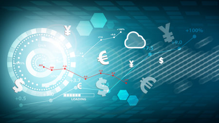 Business growth background conceptの写真素材