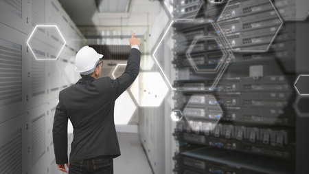 Networking computing service conceptの写真素材