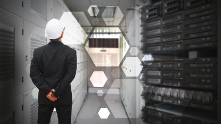 Networking computing service conceptの写真素材