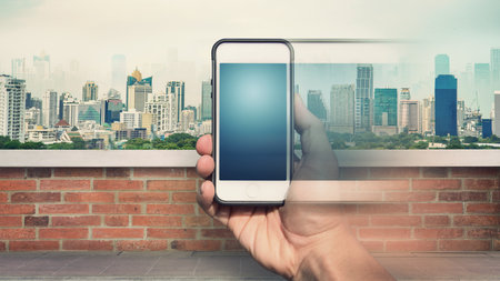 Smart phone present for fastest communication conceptの写真素材