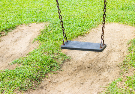 Swing in the parkの写真素材