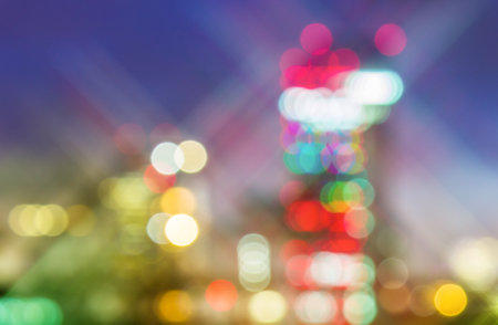 Blured lights from cityの写真素材
