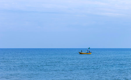 Sea and horizon over waterの写真素材