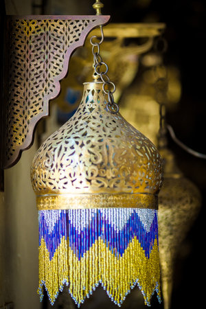 Traditional decorative Arabic lanternの写真素材
