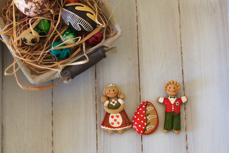 Easter eggs with traditional cookies