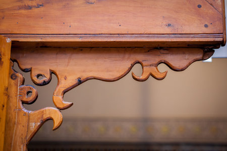 Traditional wood-carving typical for Moroccoの写真素材