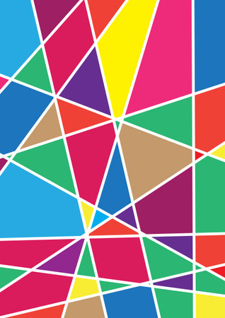 Abstract geometric shapes (polygons, triangles, and rectangles) background vector illustration, glass texture shape concept, presentation design for posters, flyers.のイラスト素材