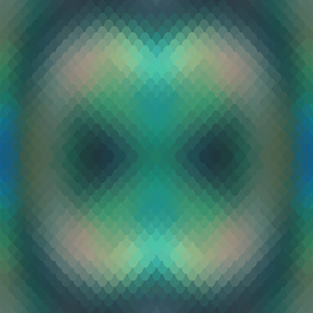 Small colorful green fish scales forming a seamless pattern of reptile and similar snake skin.のイラスト素材