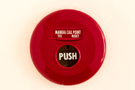 Red manual call pointの写真素材