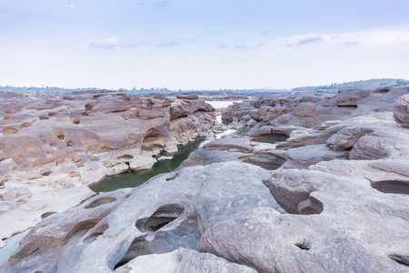 Sam Pan Bok  grandcanyon of thailandの写真素材