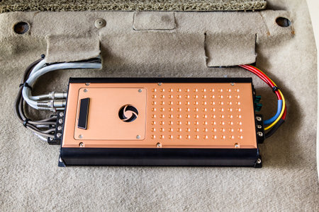 4 channel amplifier in its installed below the seat