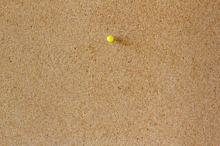 the yellow pinboard and blank corkboard texture for backgroundの写真素材
