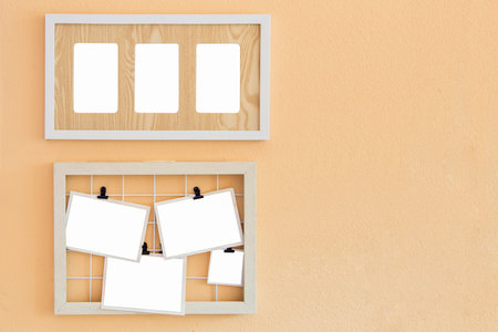 blank wood picture on the wall