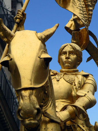 Detail of Statue Saint Joan of Arc, Paris, Franceの写真素材