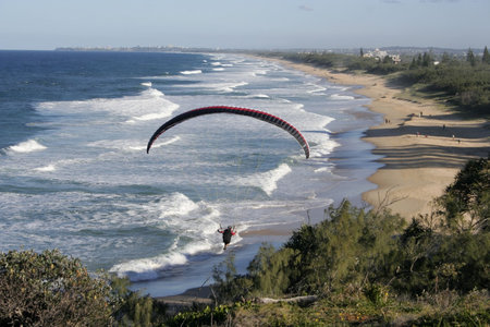 Looking towards Caloundra from Point Cartwright on the Mooloolaba headland, Queensland, Australiaの写真素材