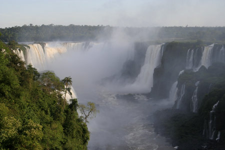 Iguazu Falls is one of the top tourist destinations in South America. It is such a natural wonder that UNESCO designated the falls as a World Heritage Area in 1986.の写真素材