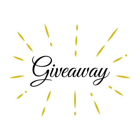 Giveaway present free gifts text lettering banner sign design vectorのイラスト素材