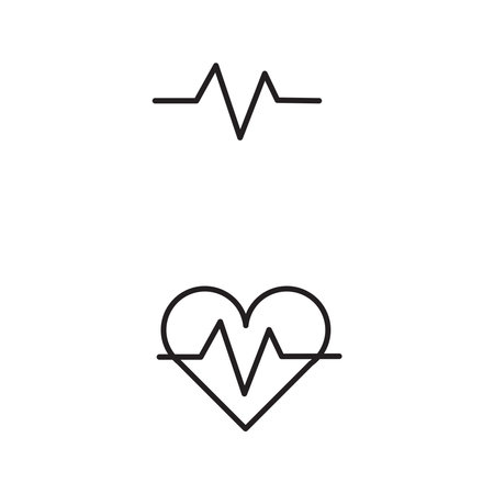 Heart beat beats sign fitness health icon sign symbol vectorのイラスト素材