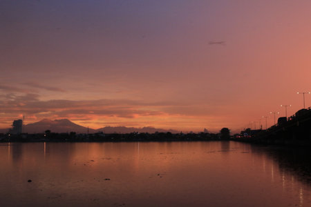 A beautiful hidden place in the middle of a crowded town.の写真素材