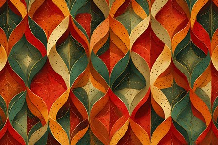 Seamless autumn leaves background. Vector illustration. Eps 10.の素材