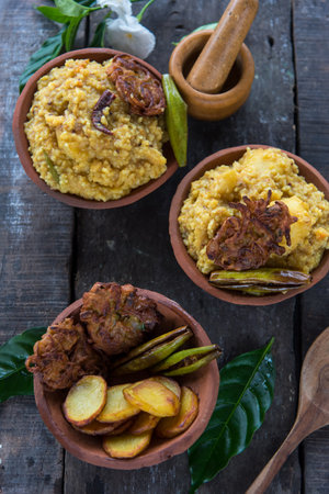 Cooked food ingredients with use of selective focus on a particular food ingredient with the other food ingredients and everything else blurred. Close up.の写真素材