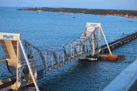 Pamban Bridgeの写真素材