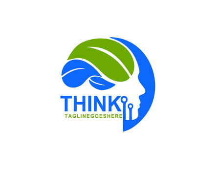 head brain with technology logoのイラスト素材