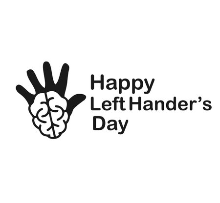 left handers day logoのイラスト素材